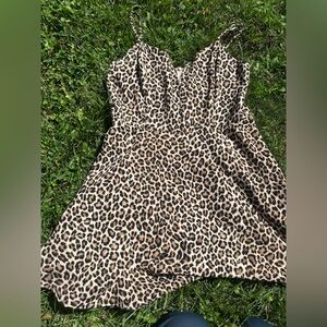 Vintage Leopard Print A-line Dress